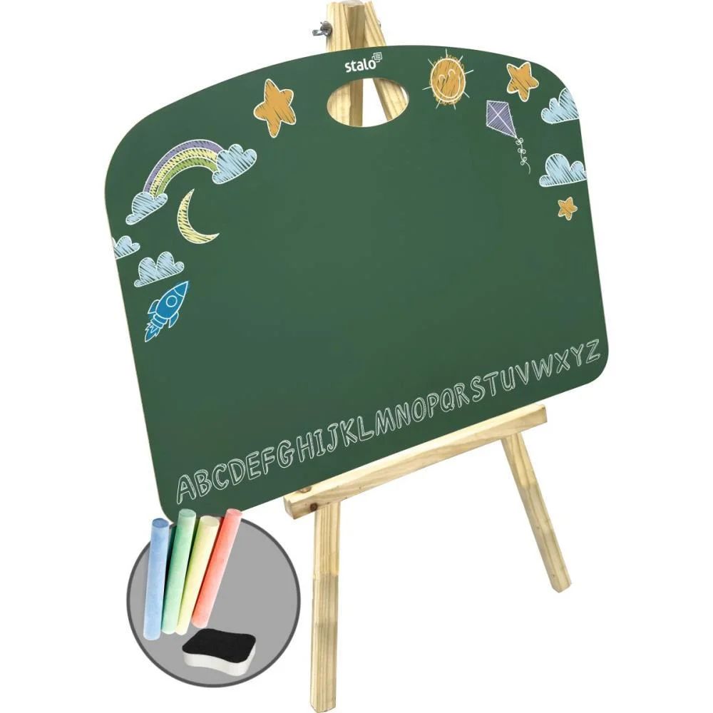 Lousa Infantil C/Cavalete Alfabeto 45X57Cm Stalo - imagem 4