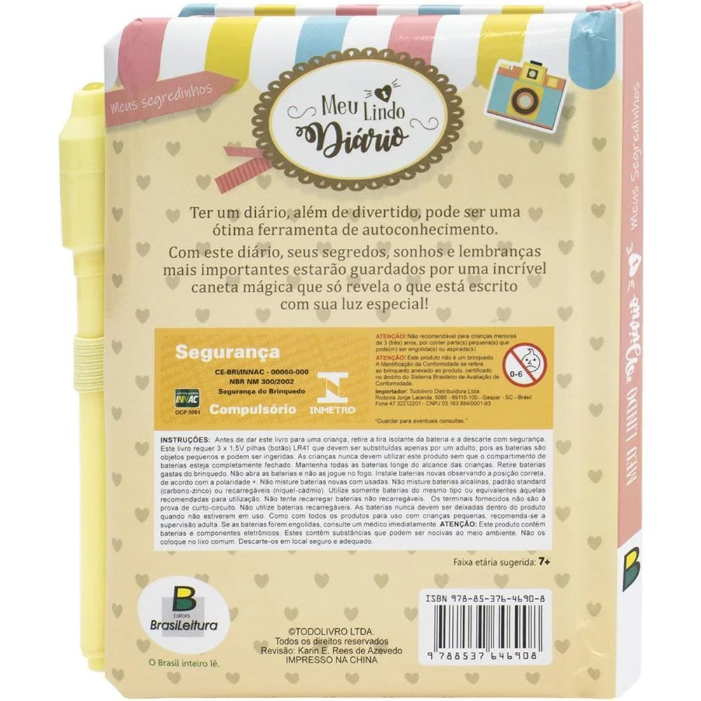 Diario Meu Lindo Diario 13X15,5Cm 52P Todolivro - imagem 5