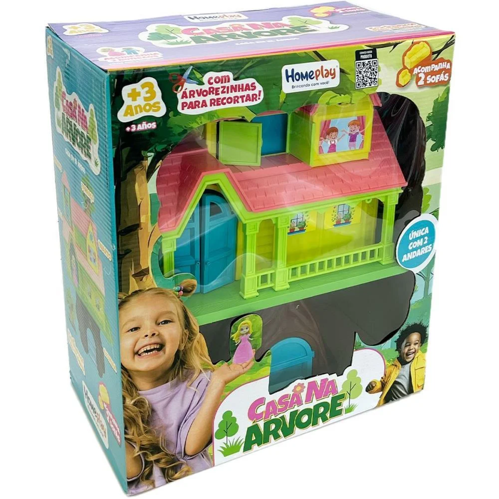 Casinha De Boneca Casa Na Arvore Divertida Homeplay - imagem 4