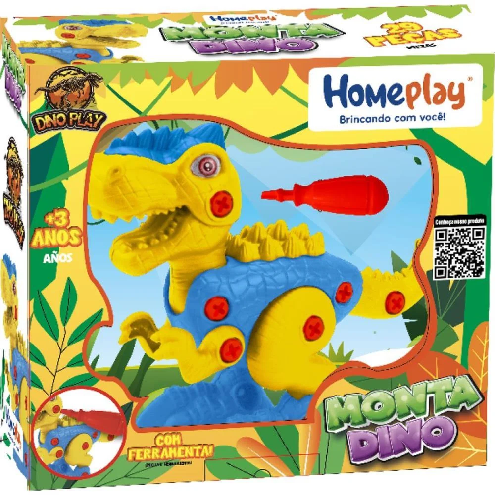 Brinquedo Para Montar T-Rex Monta E Desmonta Homeplay - imagem 4
