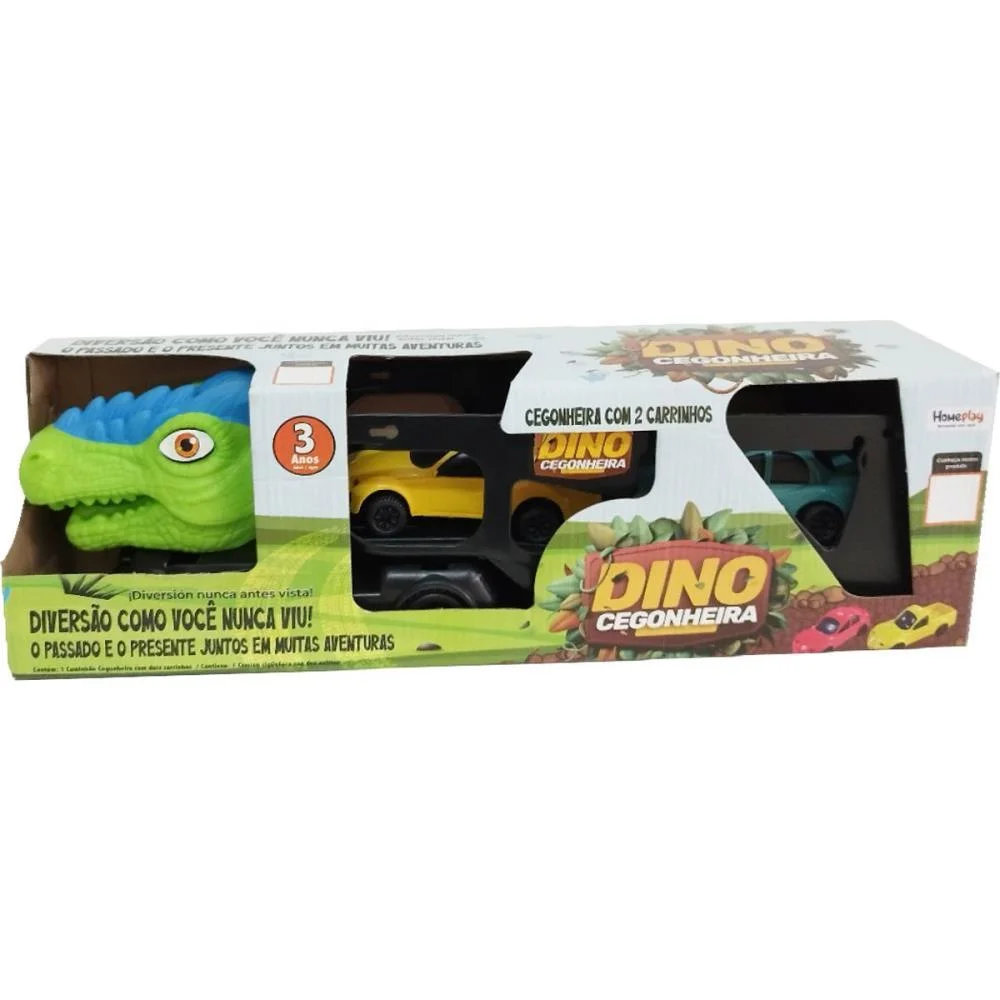 Caminhao Dino Cegonheira C/2 Carrinhos Homeplay - imagem 4