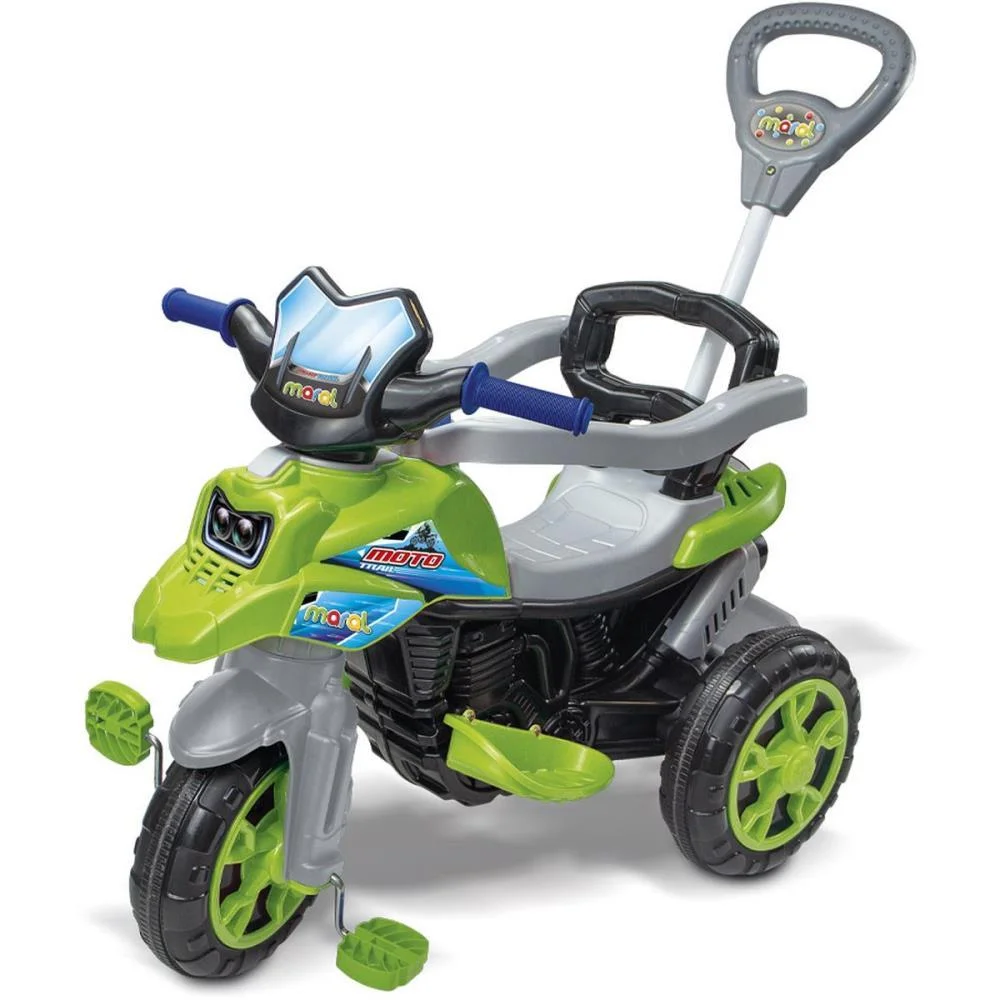 Veiculo Para Bebe Moto Trail 30Kg C/Som Verde Maral - imagem 2