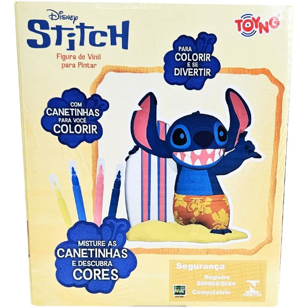 Boneco E Personagem Stitch P/Pintar Com Canetinhas Toyng - imagem 3