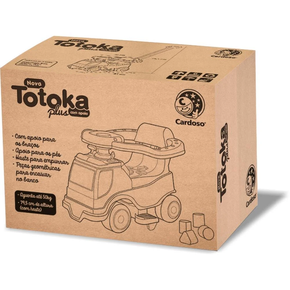 Veiculo Para Bebe Totoka Plus Menina C/Som Cardoso Toys - imagem 4