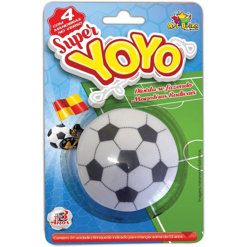 Brinquedo Diverso Ioio Bola De Futebol 6Cm Art Brink - imagem 5