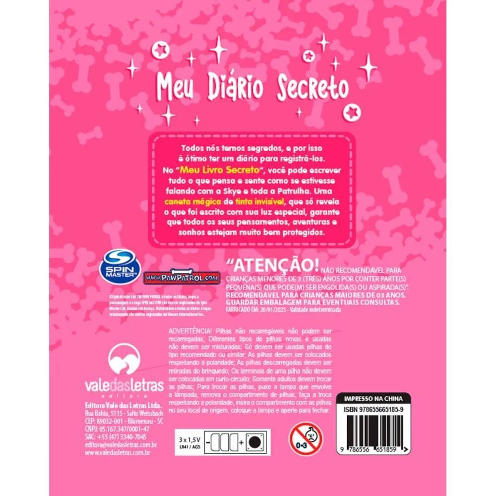 Diario Patrulha Canina Skye Rosa Vale Das Letras - imagem 4