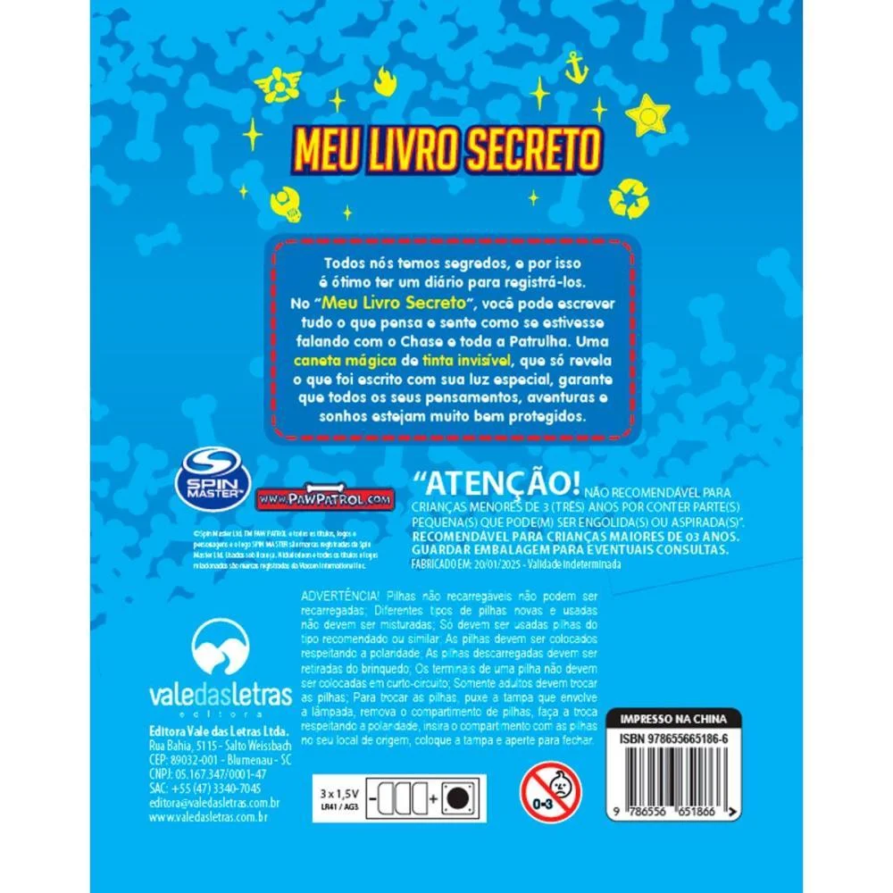 Diario Patrulha Canina Chase Azul Vale Das Letras - imagem 4