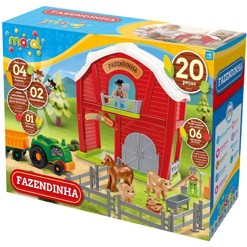 Brinquedo Educativo Fazendinha 21 Pecas Maral - imagem 2