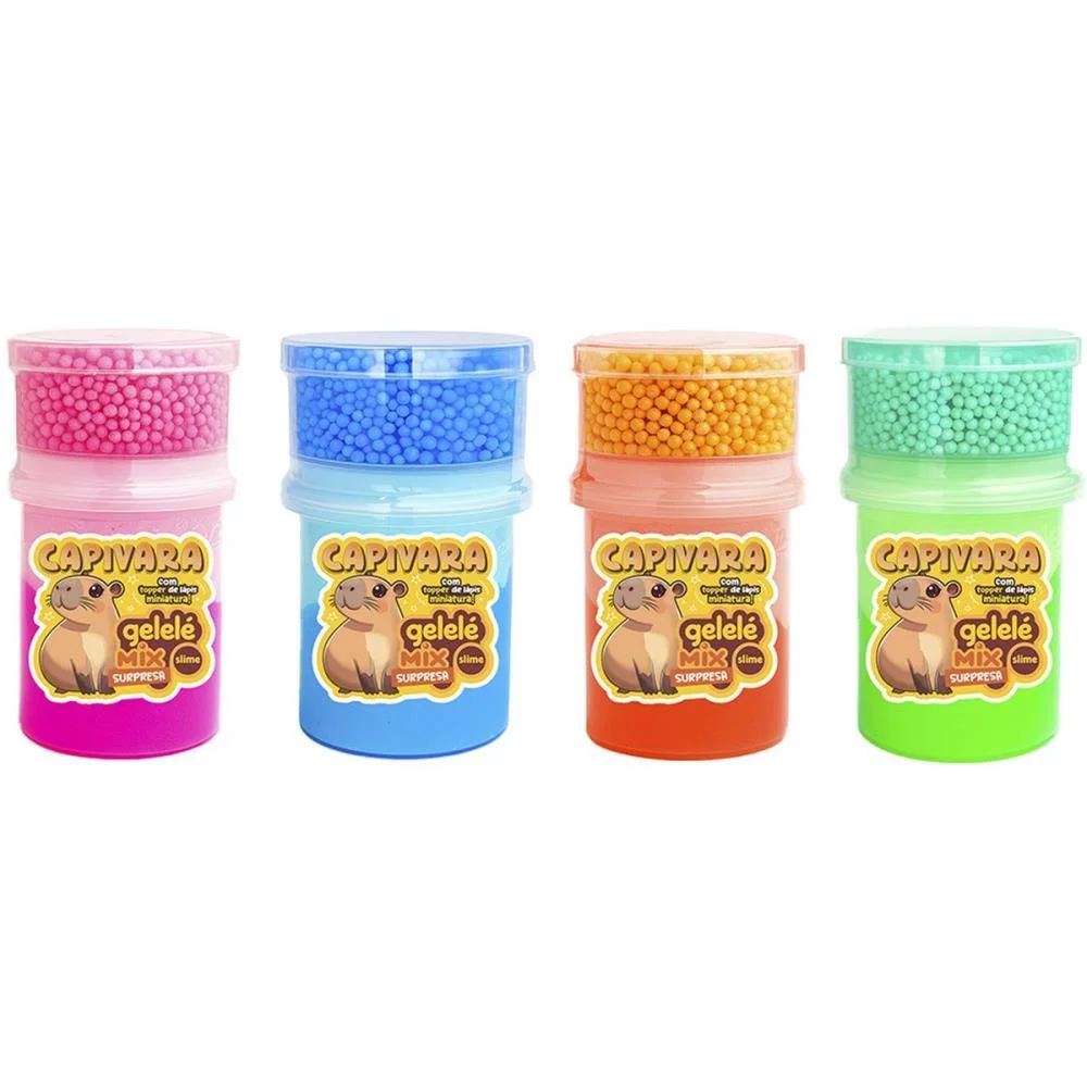 Slime Gelele Mix Surpresa Capivara Doce Brinquedo C/ 12 Unidades - imagem 4