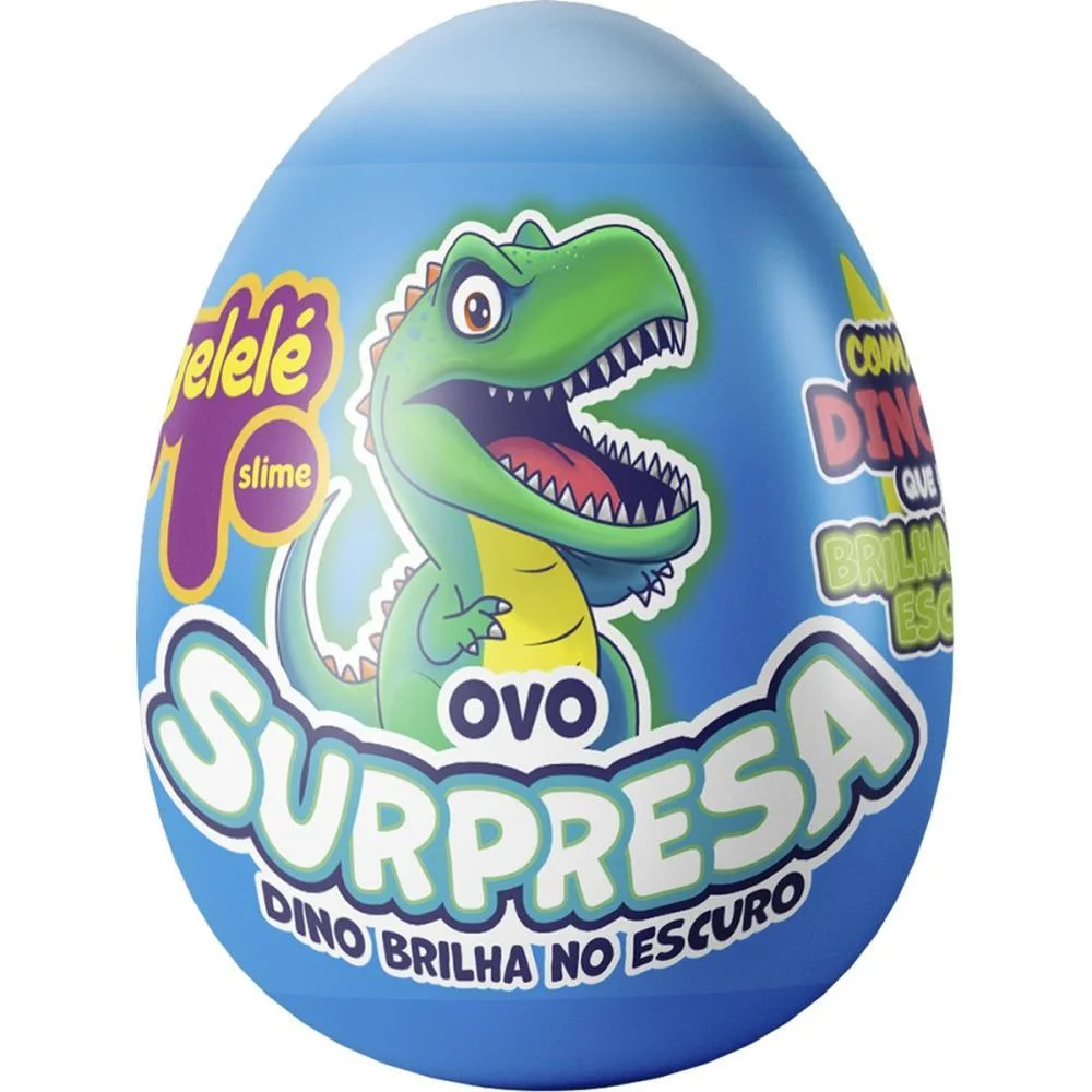 Slime Ovo Surpresa Dinossauro Brilha Doce Brinquedo C/ 18 Unidades - imagem 6