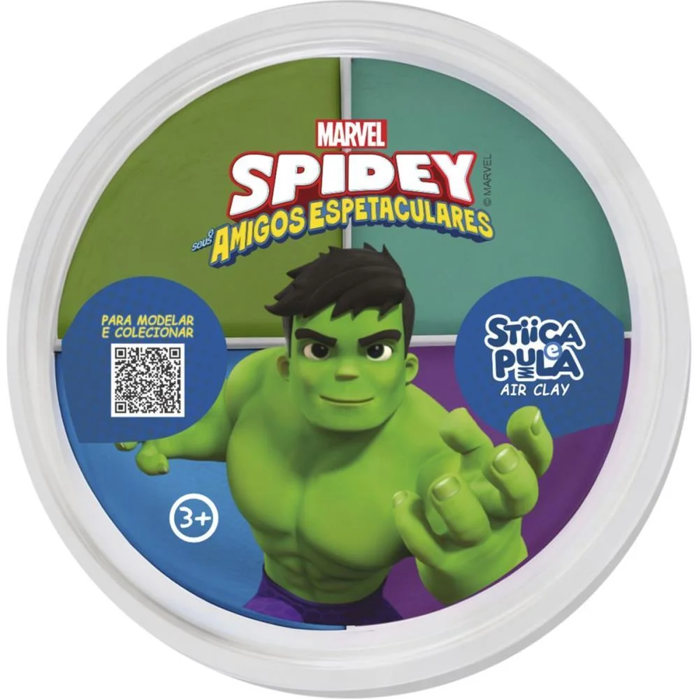Massa Para Modelar Criativa Spidey Stica E Pula 4Cores (S) Doce Brinquedo C/ 15 Unidades - imagem 6