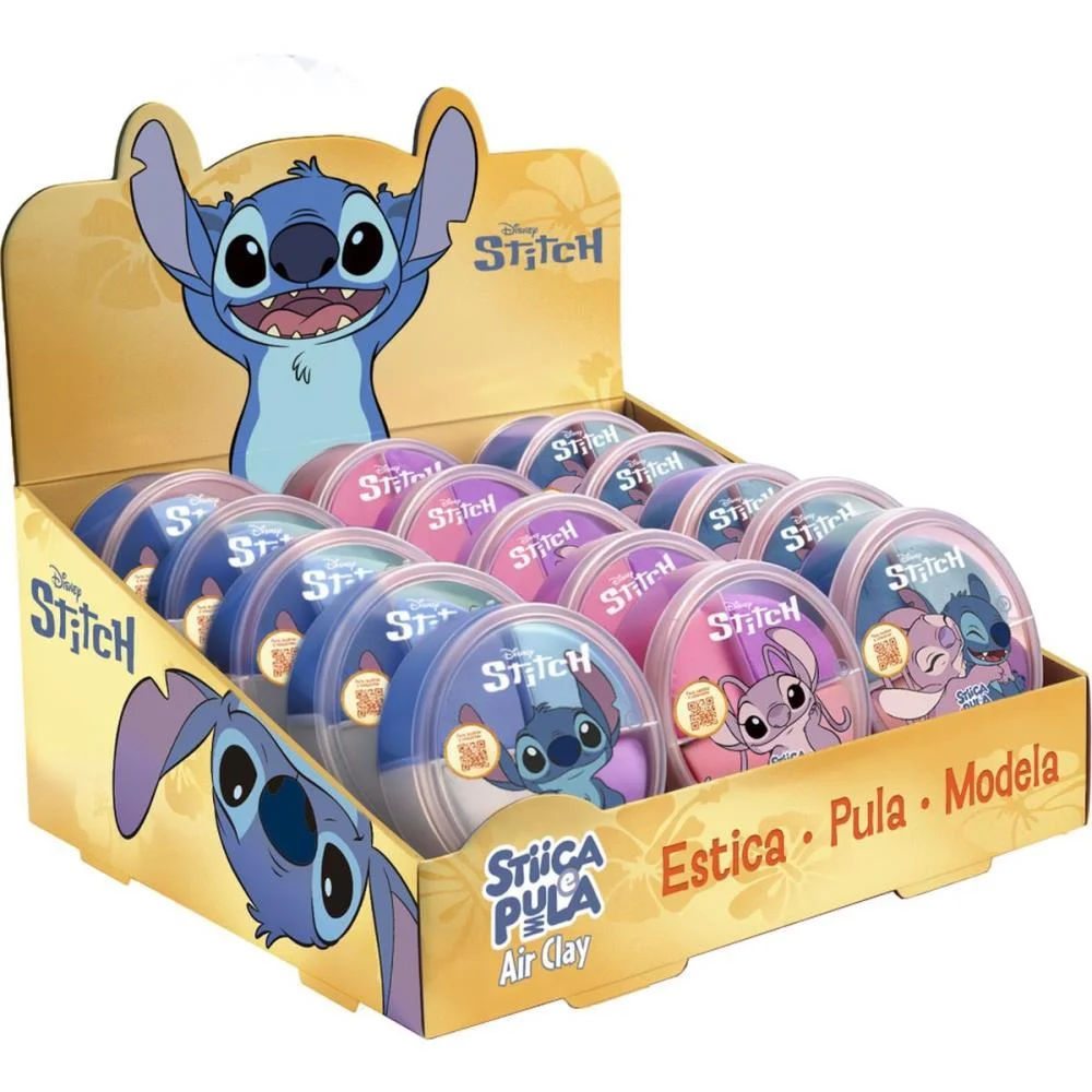 Massa Para Modelar Criativa Stitch Stica E Pula 4Cores (S) Doce Brinquedo C/ 15 Unidades - imagem 3