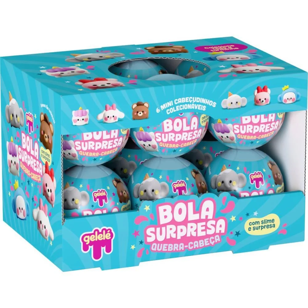 Slime Bola Surpresa Cabecudinhos (S) Doce Brinquedo C/ 12 Unidades - imagem 3