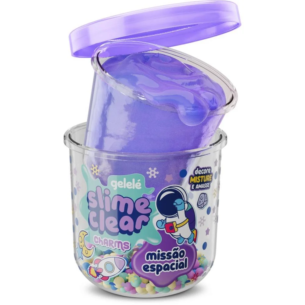 Slime Clear Charm Missao Espacial Doce Brinquedo C/ 12 Unidades - imagem 4