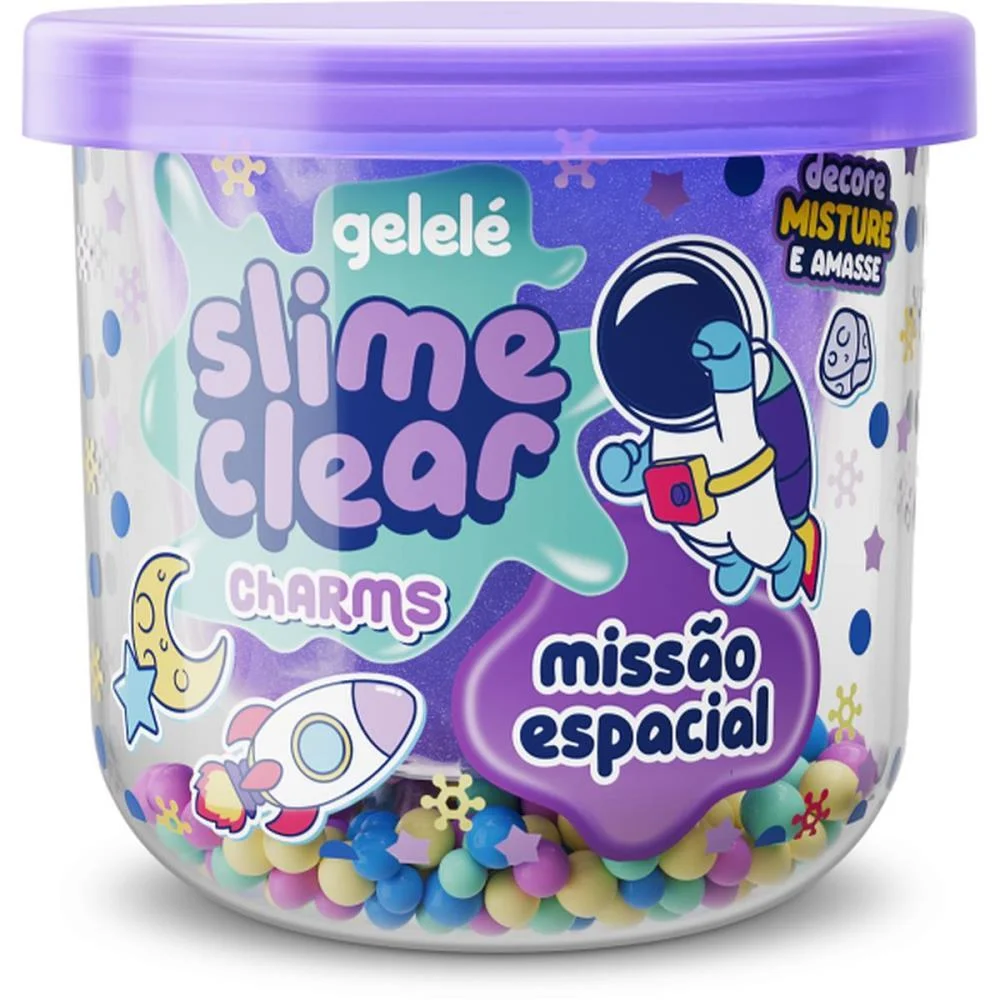 Slime Clear Charm Missao Espacial Doce Brinquedo C/ 12 Unidades - imagem 5