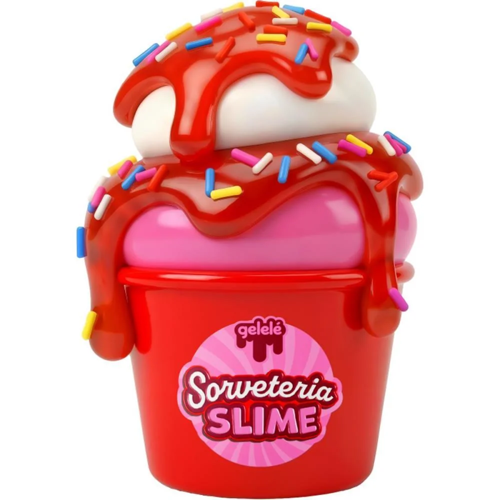 Slime Gelele Sorveteria Morango Do A Doce Brinquedo (Kit) - imagem 4