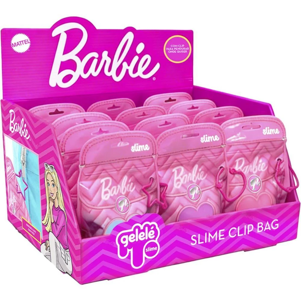 Slime Barbie Gelele Clip Bag 180G Doce Brinquedo C/ 15 Unidades - imagem 2