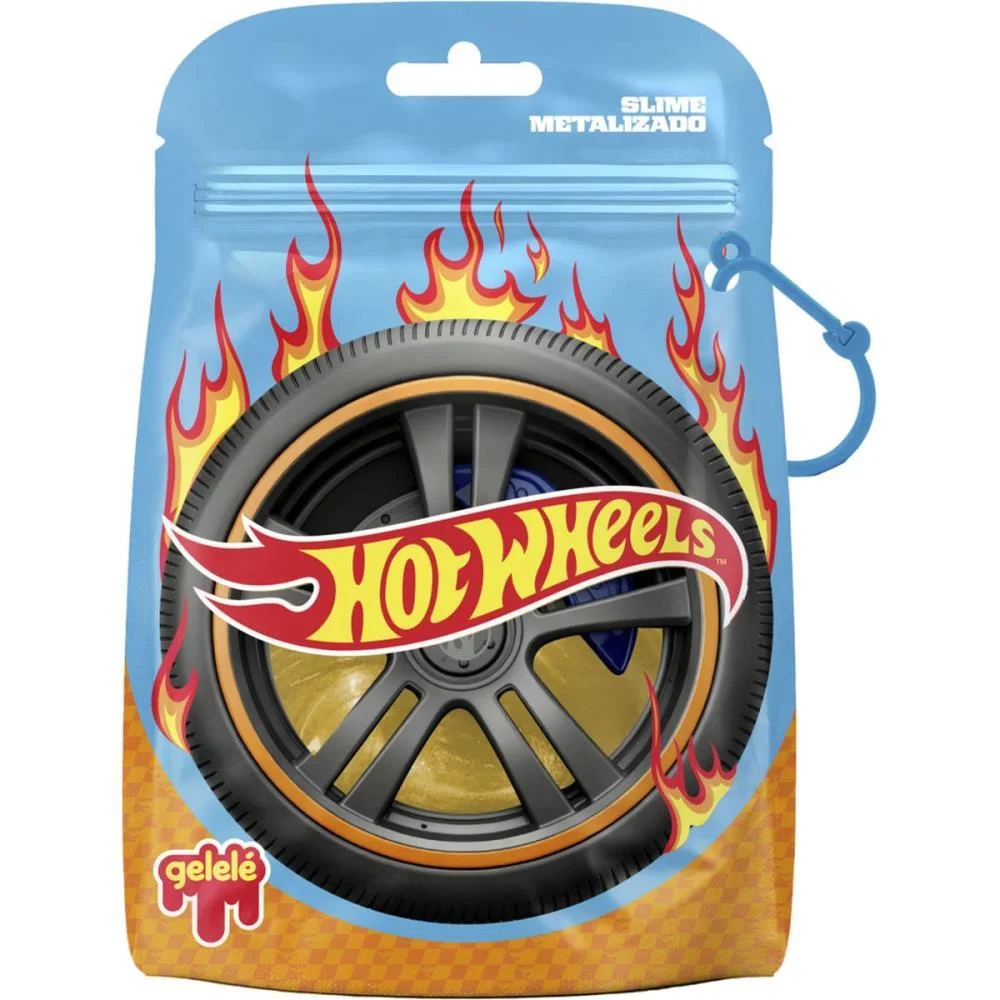 Slime Hot Wheels Gelele Clip Bag180G Doce Brinquedo C/ 15 Unidades - imagem 5