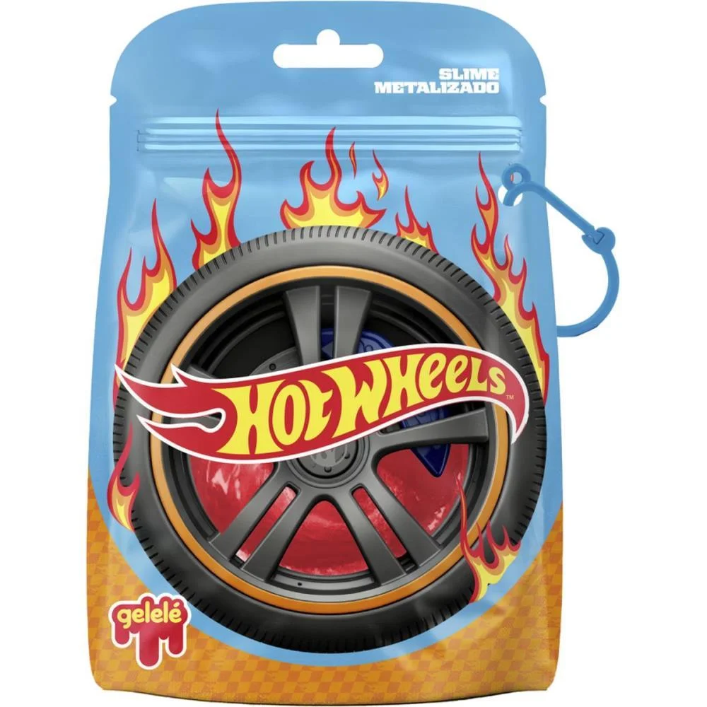 Slime Hot Wheels Gelele Clip Bag180G Doce Brinquedo C/ 15 Unidades - imagem 7