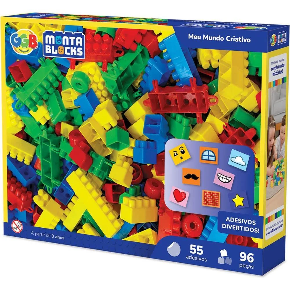 Brinquedo Para Montar Meu Mundo Criativo 96Pcs Ggb Plast - imagem 2