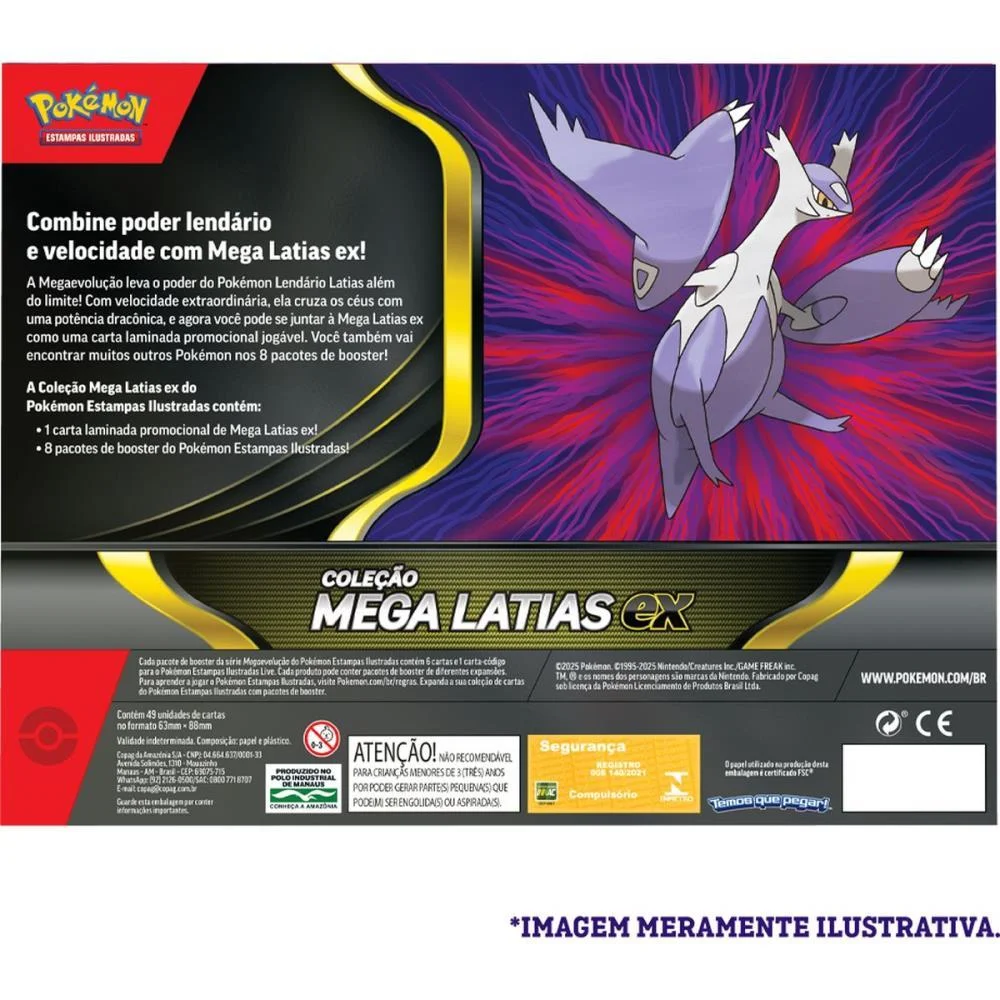 Jogo De Cartas Pokemon Box Mega Latias Ex Copag - imagem 3