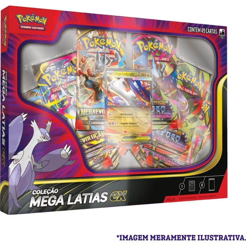 Jogo De Cartas Pokemon Box Mega Latias Ex Copag - imagem 4