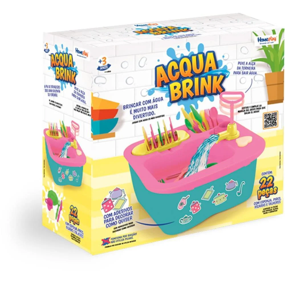 Brincando De Casinha Acqua Brink Pia Divertida Homeplay - imagem 4