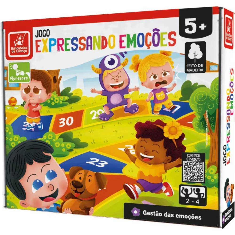Jogo De Tabuleiro Expressando As Emocoes Madeira Brinc. De Crianca - imagem 7