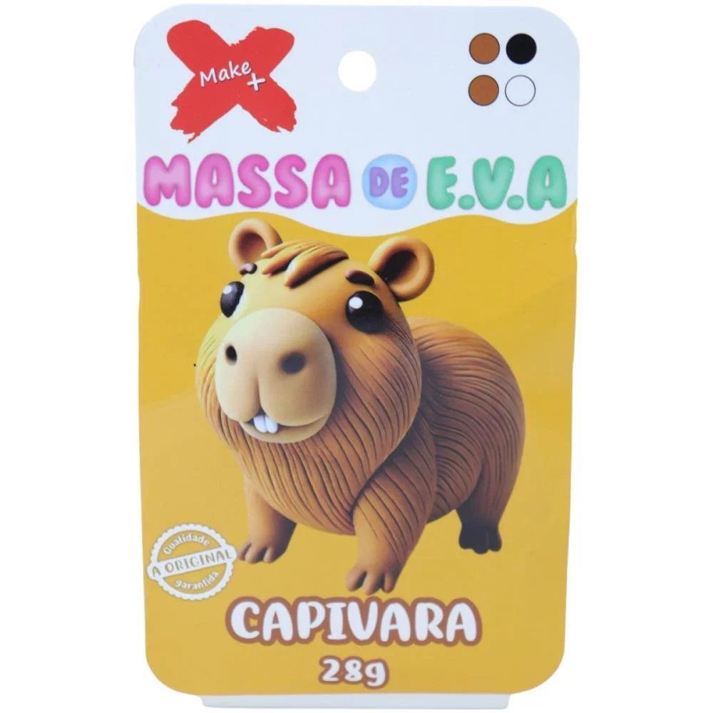 Massa De Eva Criativa Capivara C/04 Cores 28G Make+ - imagem 2