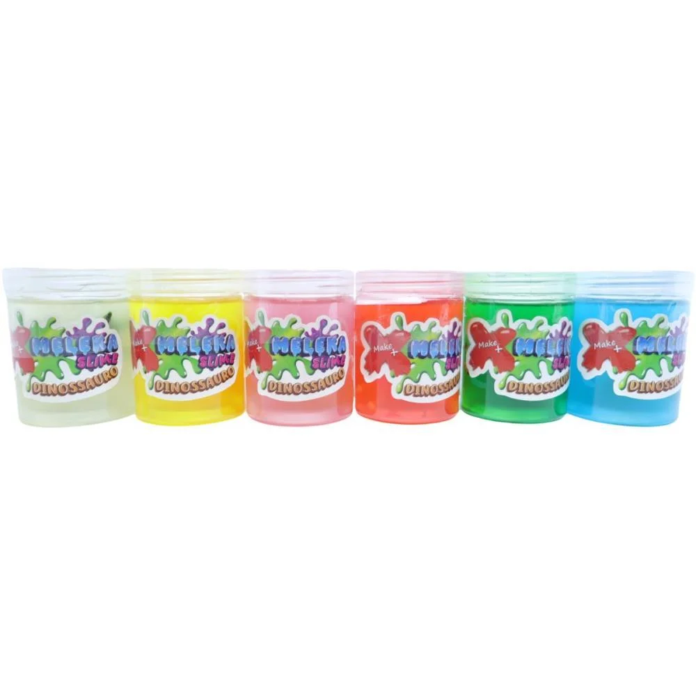 Slime Meleka Dinossauro Sortido 130G Make+ C/ 12 Unidades - imagem 4