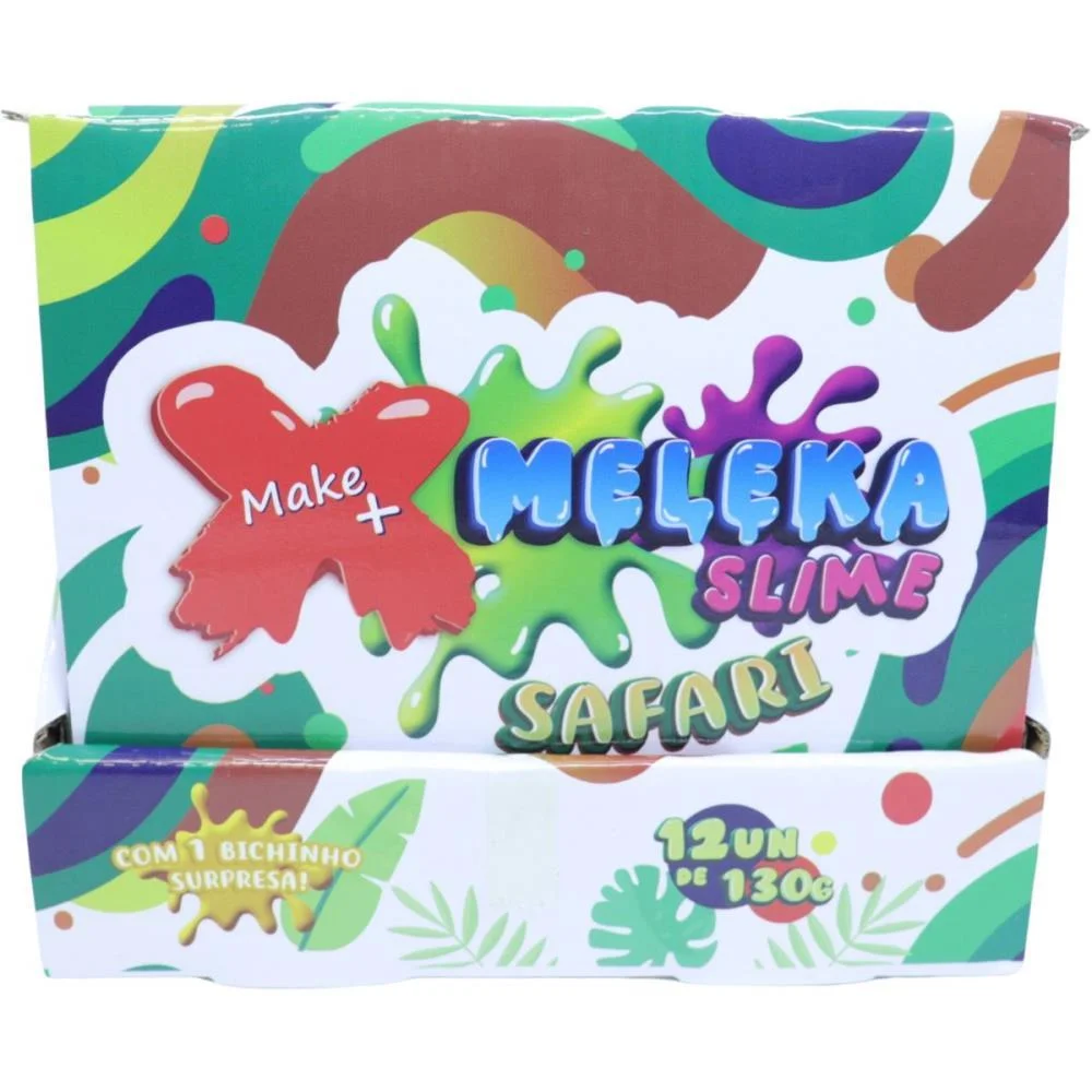 Slime Meleka Safari Sortido 130G Make+ C/ 12 Unidades - imagem 5