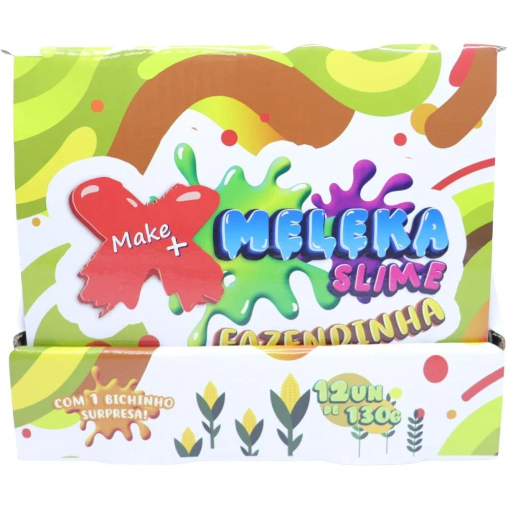 Slime Meleka Fazendinha Sortido 130G Make+ C/ 12 Unidades - imagem 5