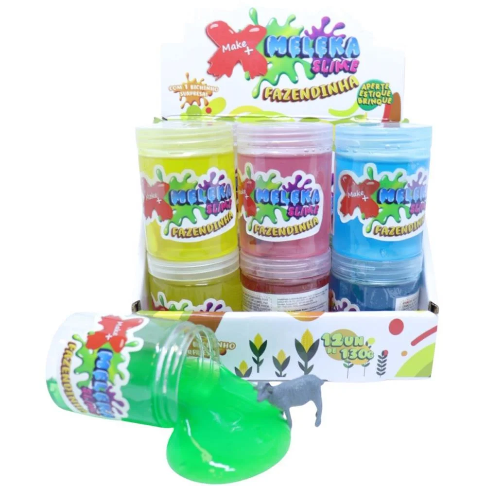Slime Meleka Fazendinha Sortido 130G Make+ C/ 12 Unidades - imagem 6