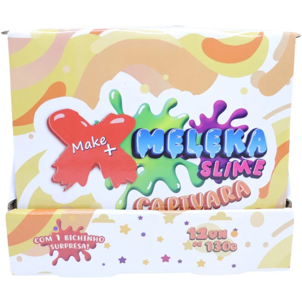 Slime Meleka Capivara Sortido 130G Make+ C/ 12 Unidades - imagem 5