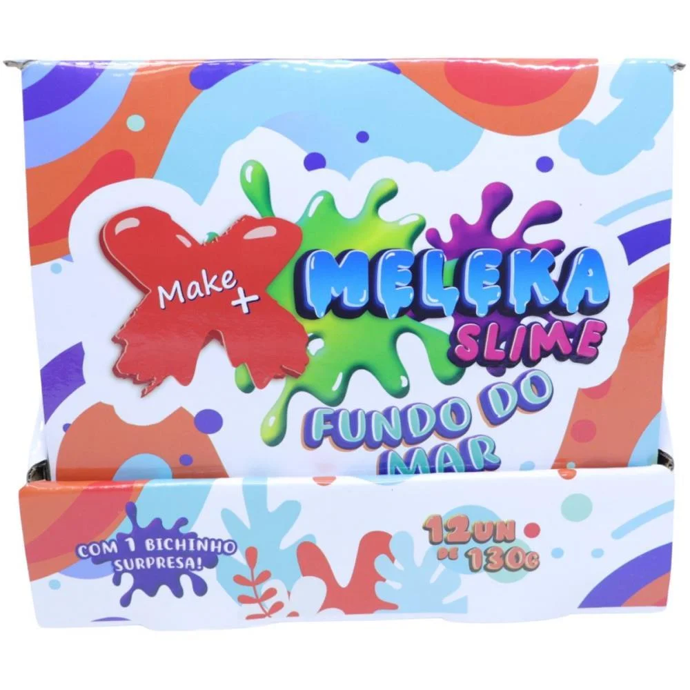 Slime Meleka Fundo Do Mar 130G Make+ C/ 12 Unidades - imagem 5