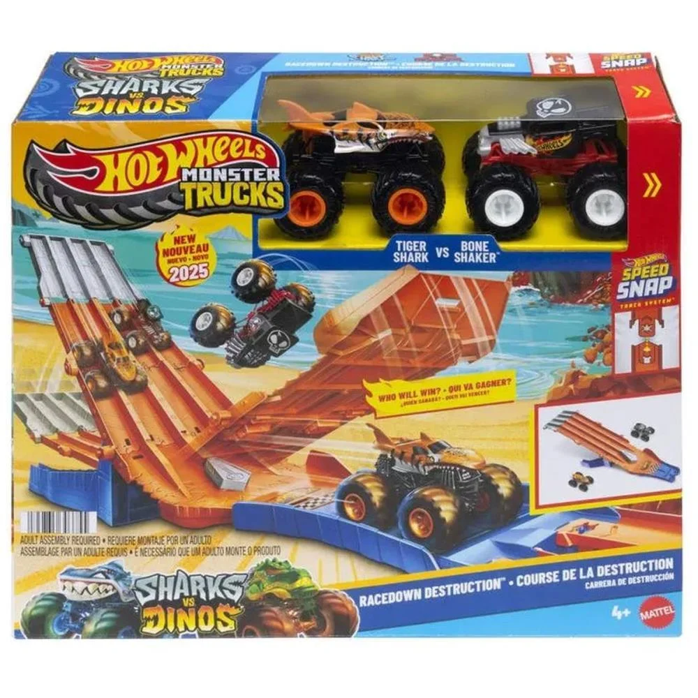 Hot Wheels Monster Trucks Corrida De Destruicao Mattel - imagem 2