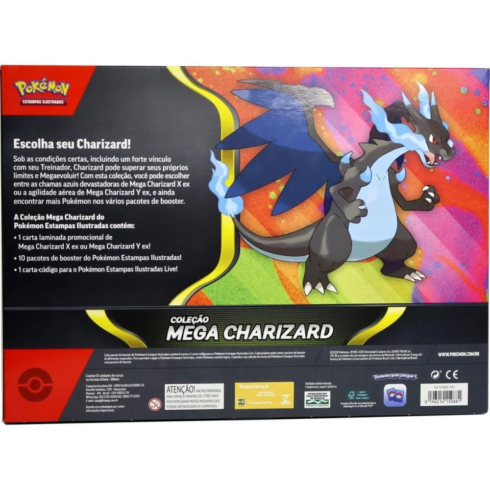 Jogo De Cartas Pokemon Box Mega Charizard Copag - imagem 4