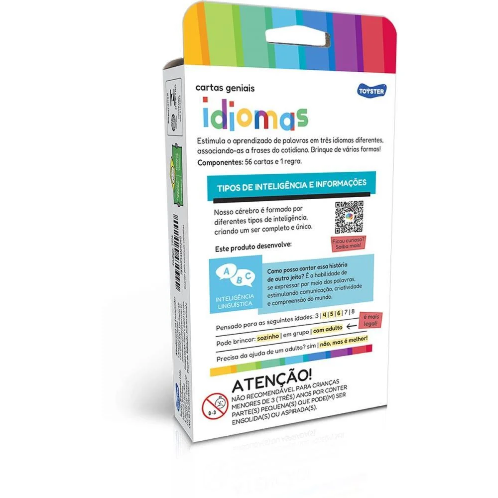 Jogo Educativo Cartas Geniais Idiomas C/36 Toyster - imagem 5