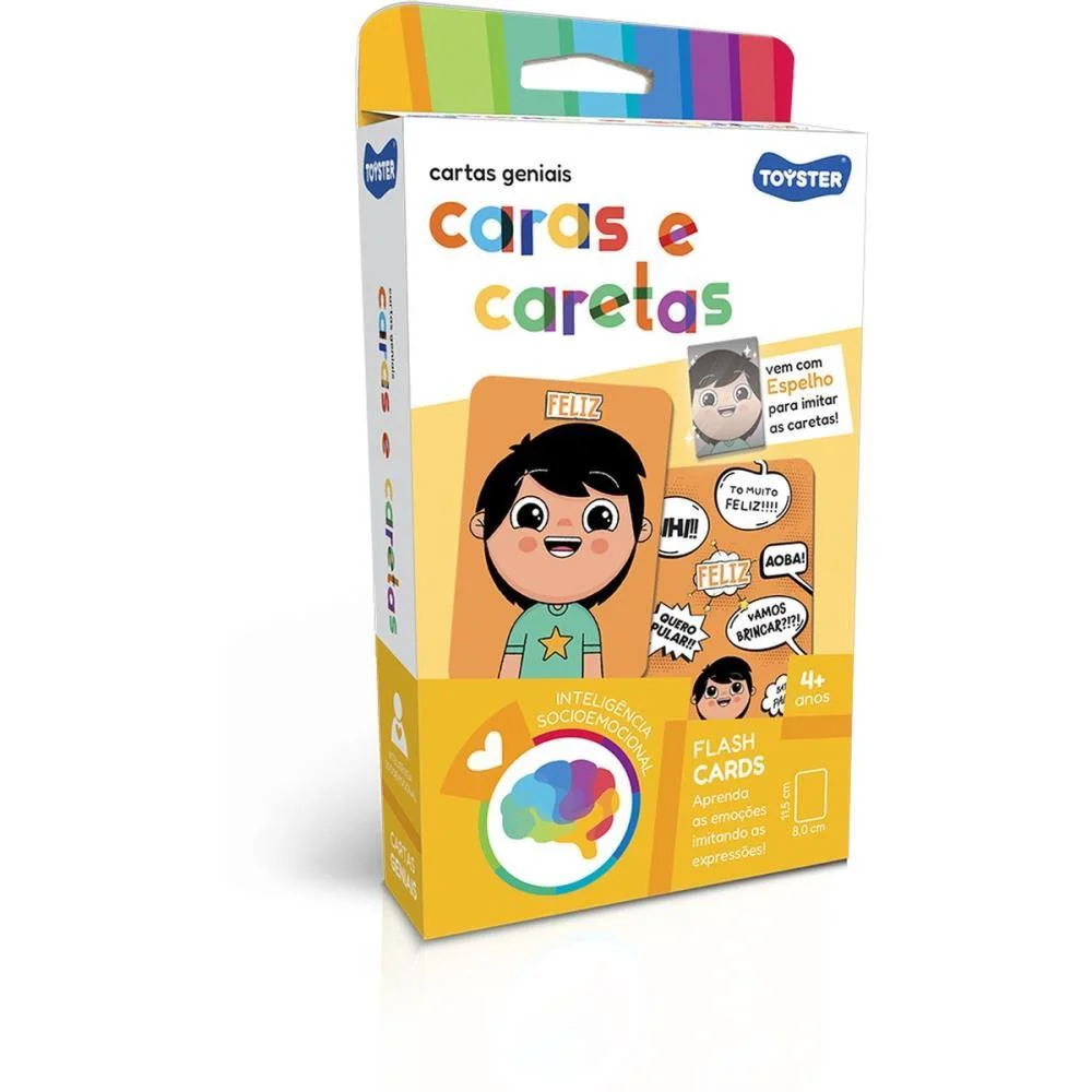 Jogo Educativo Cartas Geniais Caras E Caretas Toyster - imagem 3