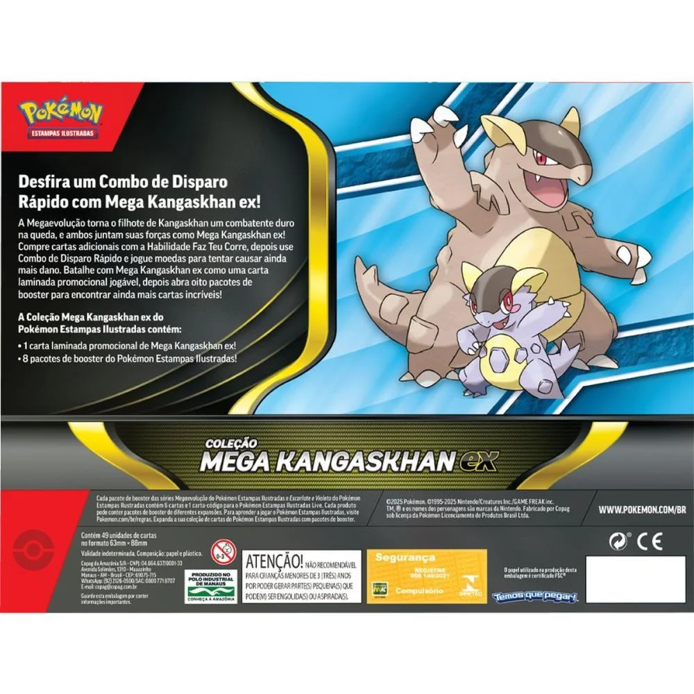 Jogo De Cartas Pokemon Box Mega Kangaskhan Ex Copag - imagem 3