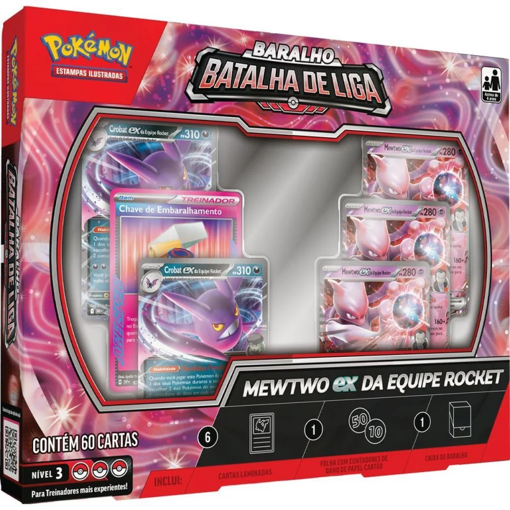 Jogo De Cartas Pokemon Deck Batalha Mewtwo Ex Copag - imagem 4
