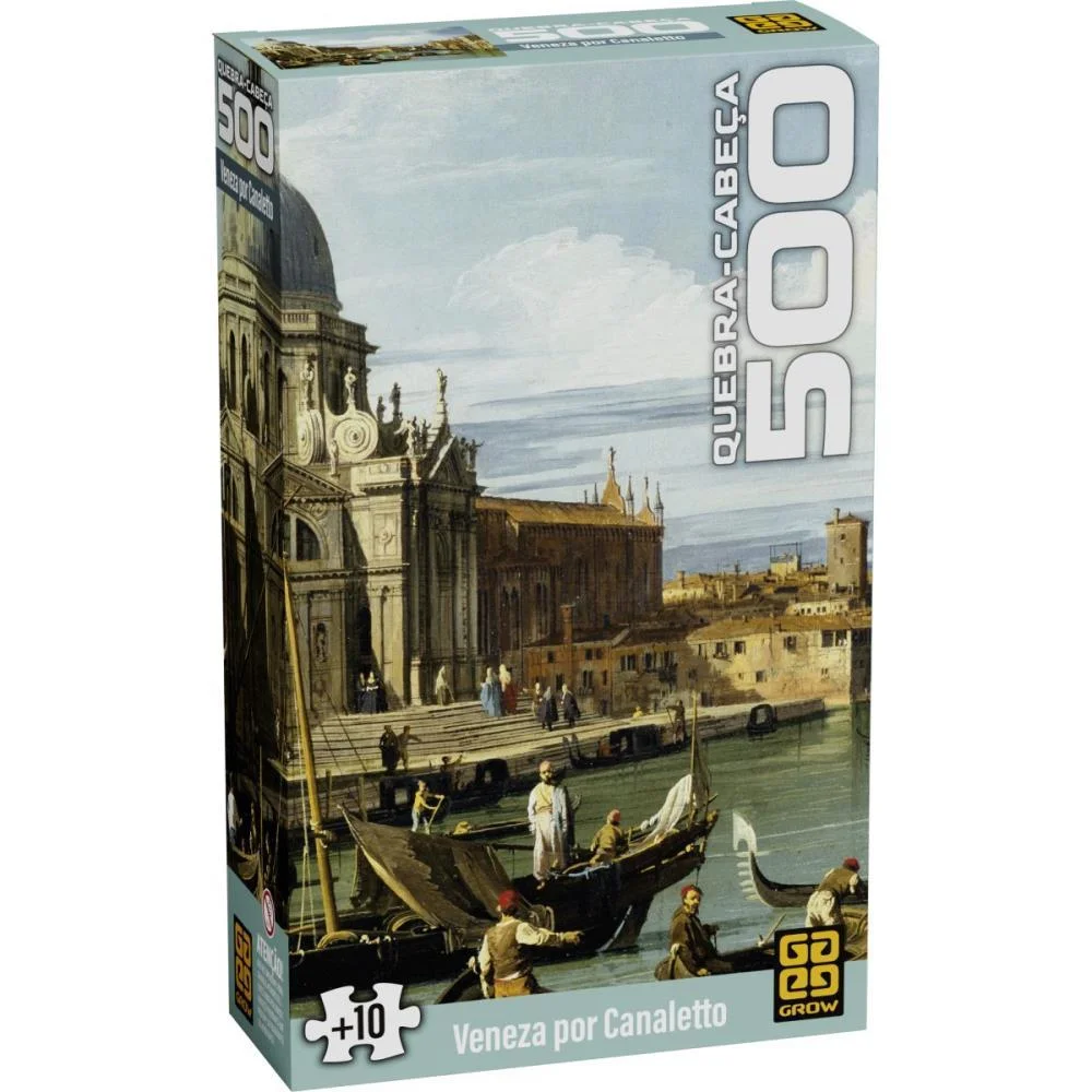 Quebra-Cabeca Cartonado Veneza Por Canaletto 500Pecas Grow - imagem 4