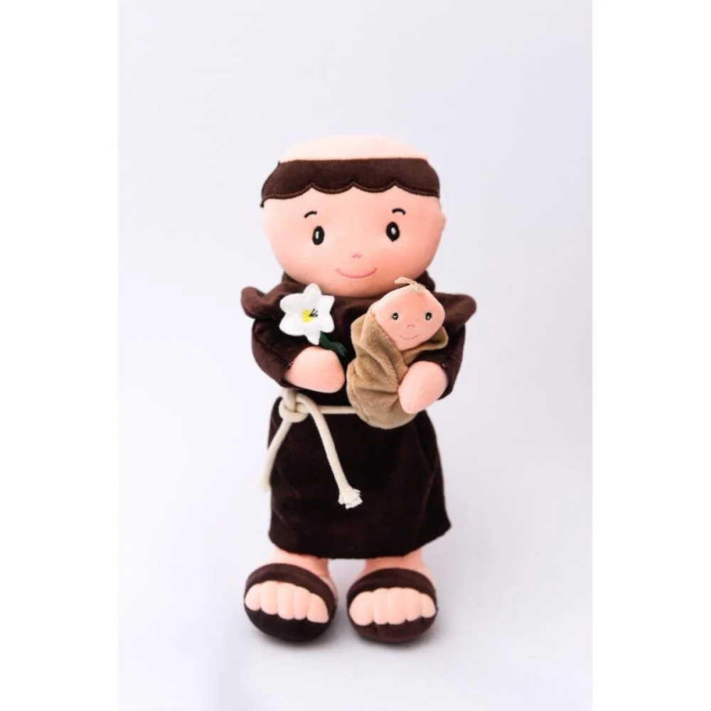 Boneca De Pelucia Religioso Santo Antonio 32Cm Zip - imagem 3