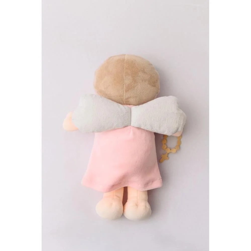 Boneca De Pelucia Anjinho Da Guarda Rosa 32Cm Zip - imagem 4