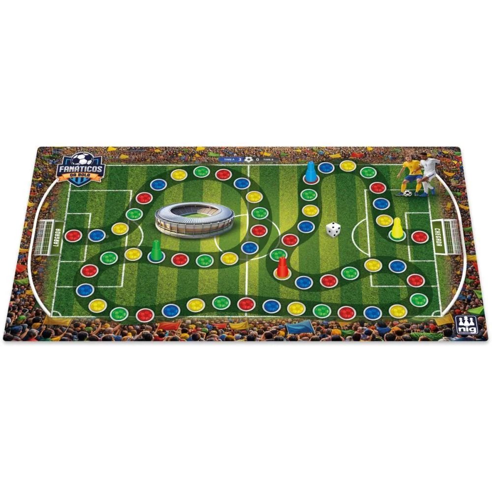 Jogo De Tabuleiro Fanaticos Da Bola Nig Brinquedos - imagem 5