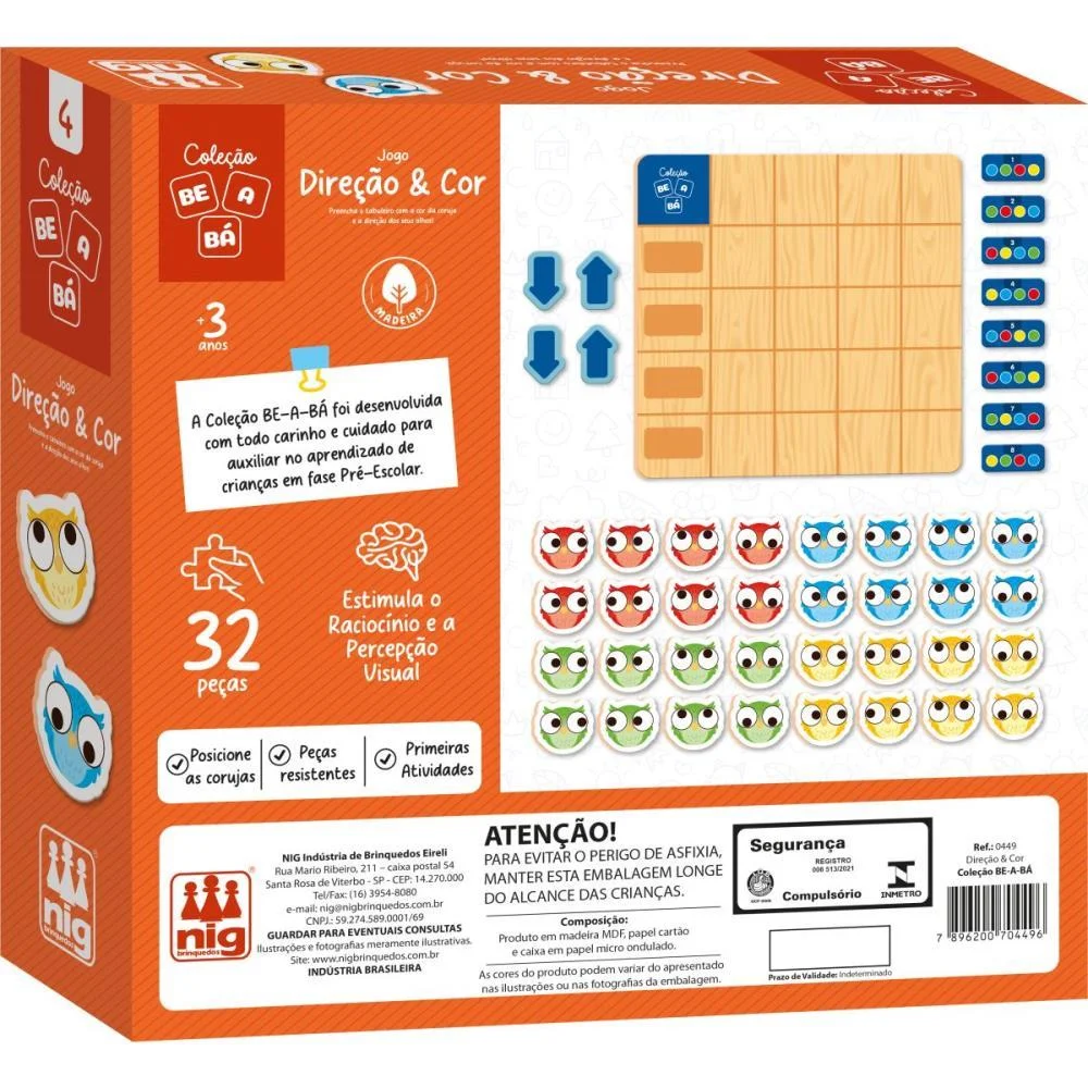 Brinquedo Educativo Direcao E Cor 32Pecas Nig Brinquedos - imagem 4