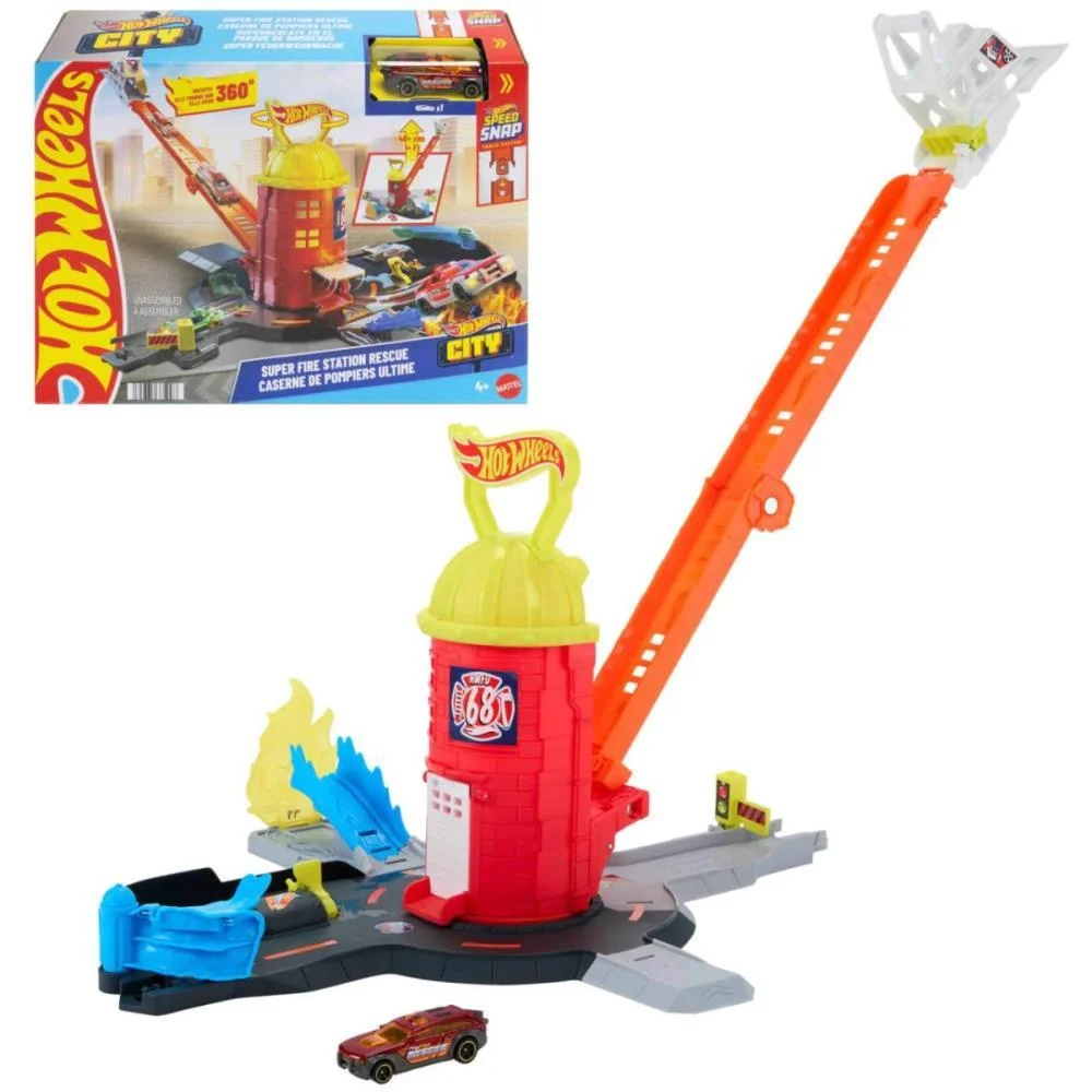Hot Wheels Pista City Super Resgate Estaça.bombeiros Mattel - imagem 2