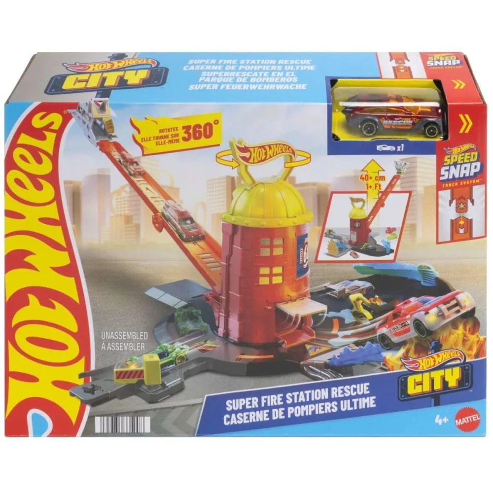 Hot Wheels Pista City Super Resgate Estaça.bombeiros Mattel - imagem 7