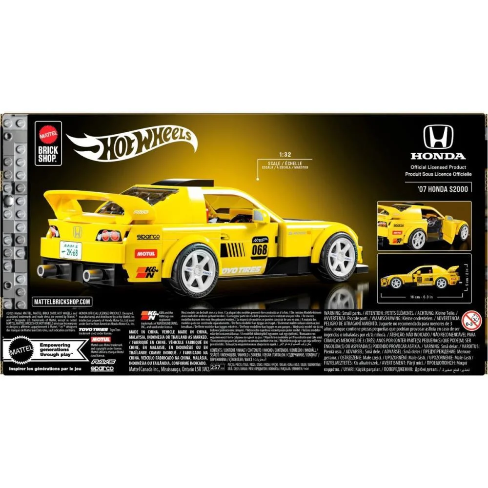 Hot Wheels Brick Shop Speed 07 Honda S2000 1:32 257P Mattel - imagem 10