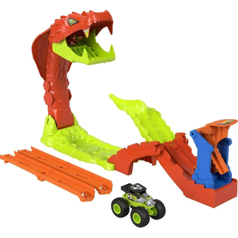Hot Wheels Pista Monster Truck Ataque Gigantesco Da Serpente Mattel - imagem 4
